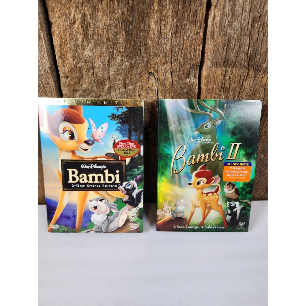 Disney Bambi Platinum Edition 2-Disc Special Edition & Bambi II DVD Movie Lot